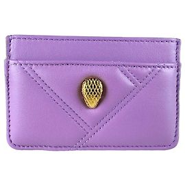 Bulgari Bvlgari Serpenti Leather Card Case Purple