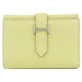 Cartera Combinada Hermès Bearn Amarillo