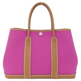Hermès Hermes Garden Party Handbag Pink Golden