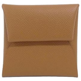 Hermès Hermes Bastia Verso Coin Case Brown Golden