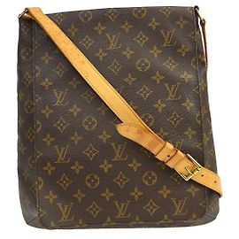 Louis Vuitton Musette Salsa Handbag Monogram Canvas GM Brown