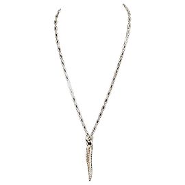 Collana Dolce & Gabbana Pendente Corno Cristalli Argento