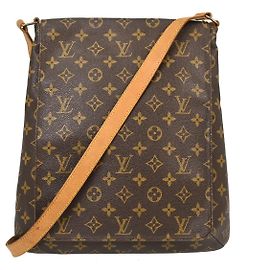 Louis Vuitton Musette Salsa Handbag Monogram Canvas GM Brown