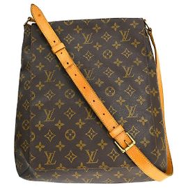 Louis Vuitton Musette Salsa Handbag Monogram Canvas GM Brown