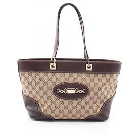 Sac cabas Gucci GG Canvas Marron Beige