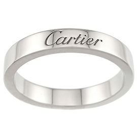 Cartier C de #48 Platinum Band Ring Other