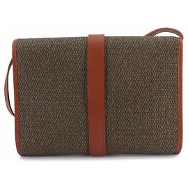 Bolsa de ombro e clutch 2-Way Yves Saint Laurent Marrom Verde