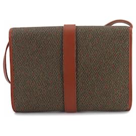 Sac à main porté épaule et pochette 2-en-1 Yves Saint Laurent Marron Vert