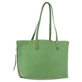 Chloé Borsa Tote Chloe in pelle verde e oro Auth 183998 D'oro Verde
