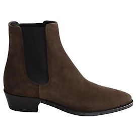 Céline Boots western marron Marron