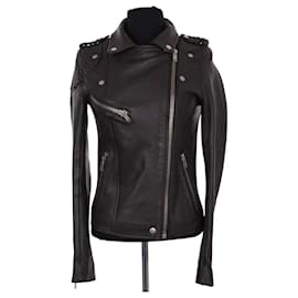 Maje brown leather jacket Brown