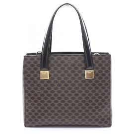 Céline Bolsa Celine Macadam Marrom Preto