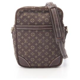 Louis Vuitton Pochette Danube Monogram Mini Lin Ebene Schultertasche Braun