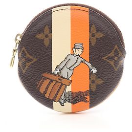 Cartera Larga Louis Vuitton Monogram Groom Coin Purse Castaño Multicolor Naranja