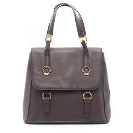 Bulgari Sac cabas en cuir marron Bvlgari Marron