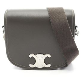 Céline Celine Small Buzas Strap Triomphe Shoulder Bag Green