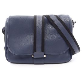 Hermès Borsa a tracolla Hermes Bour Lang Nero Blu