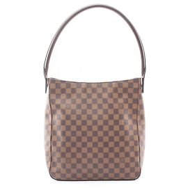 Bolsa de Ombro Louis Vuitton Looping GM Damier Ebene Special Order Marrom