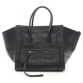 Céline Bolsa Tote Celine Luggage Phantom Preto