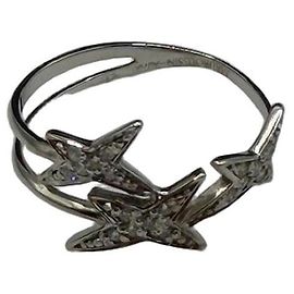 Anel Mauboussin Star For Ever em Ouro Cinzento e Diamantes Cinza Hardware prateado