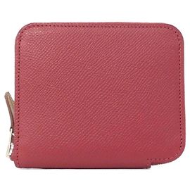 Cartera compacta de seda Hermès EX-LIBRIS Rosa