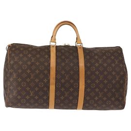 Bolsa Keepall Louis Vuitton Monogram Canvas 55 Marrom