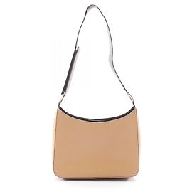 Bolsa de ombro Prada em couro bege com alça de velcro Bege