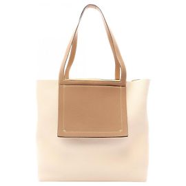 Hermès Sac Cabas Hermes Cabasellier 46 Marron Écru