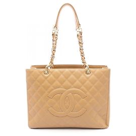 Sac cabas Chanel Matelassé Grand Shopping GST Marron