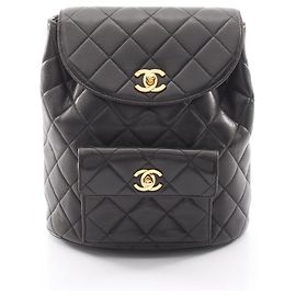Chanel Matelassé Turnlock Chain Backpack Black