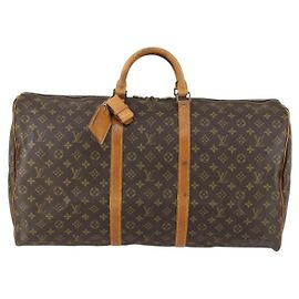 Sac Keepall Louis Vuitton Monogram Canvas 60 Marron