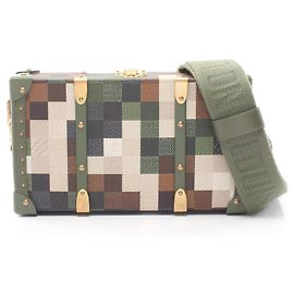 Bolsa de Ombro Louis Vuitton Neo Wallet Trunk Damouflage Multicor Caqui