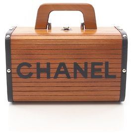 Chanel Coco Mark Handbag Brown Black