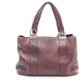 Gucci Bamboo Tote Bag in Bordeaux Dark red