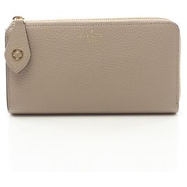Carteira longa em couro Taurillon Louis Vuitton Bege