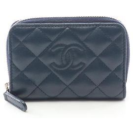 Monedero Matelassé Chanel Azul marino