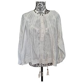 Autre Marque Blouse JS Millenium Coton Blanc Bohème Blanc