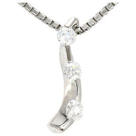 Autre Marque Colar de platina com diamante Outro