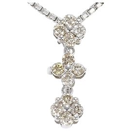 Autre Marque Colar de platina com diamante marrom Marrom Outro