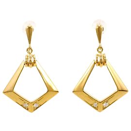 Autre Marque Orecchini pendenti in oro giallo 18K con diamanti D'oro
