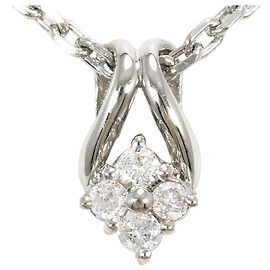 Autre Marque Platin-Halskette mit Diamant Andere