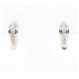 Autre Marque Pendientes de aro en platino PT900 con diamantes Otro