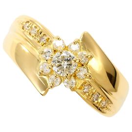 Autre Marque 18K Gelbgold-Ring mit Diamant Golden