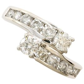 Autre Marque PT900 Platinum Band Ring with Diamond Other