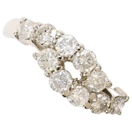 Autre Marque Platinum Band Ring with Diamond Other