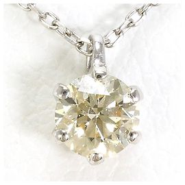Autre Marque Collar de platino con diamante amarillo Otro Amarillo