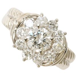 Autre Marque Platinum Diamond Band Ring Other