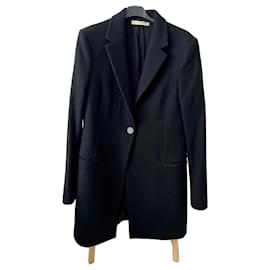 Balenciaga Black Virgin Wool Single-Button Blazer Black