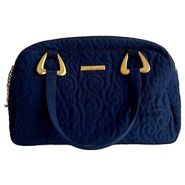 Yves Saint Laurent Borsa Bowling Trapuntata Nylon Blu Navy Blu