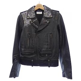 Yves Saint Laurent Saint Laurent 503729 Veste Riders en cuir Noir